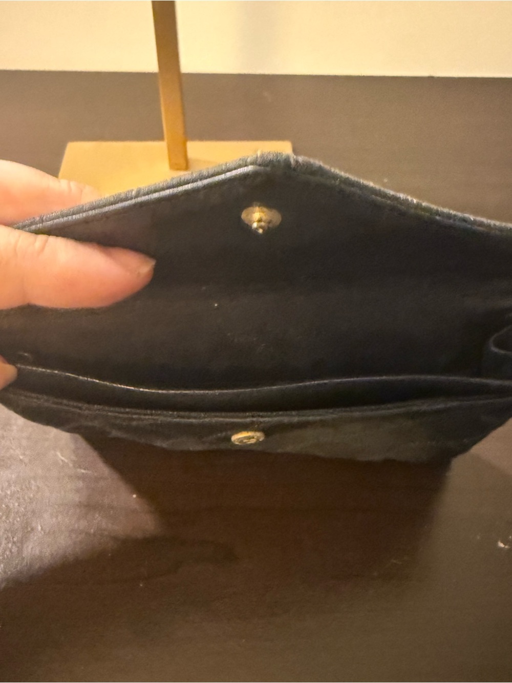 CHANEL Black Quilted Leather Zip Wallet with Authenticity Card - Picture 5 of 8